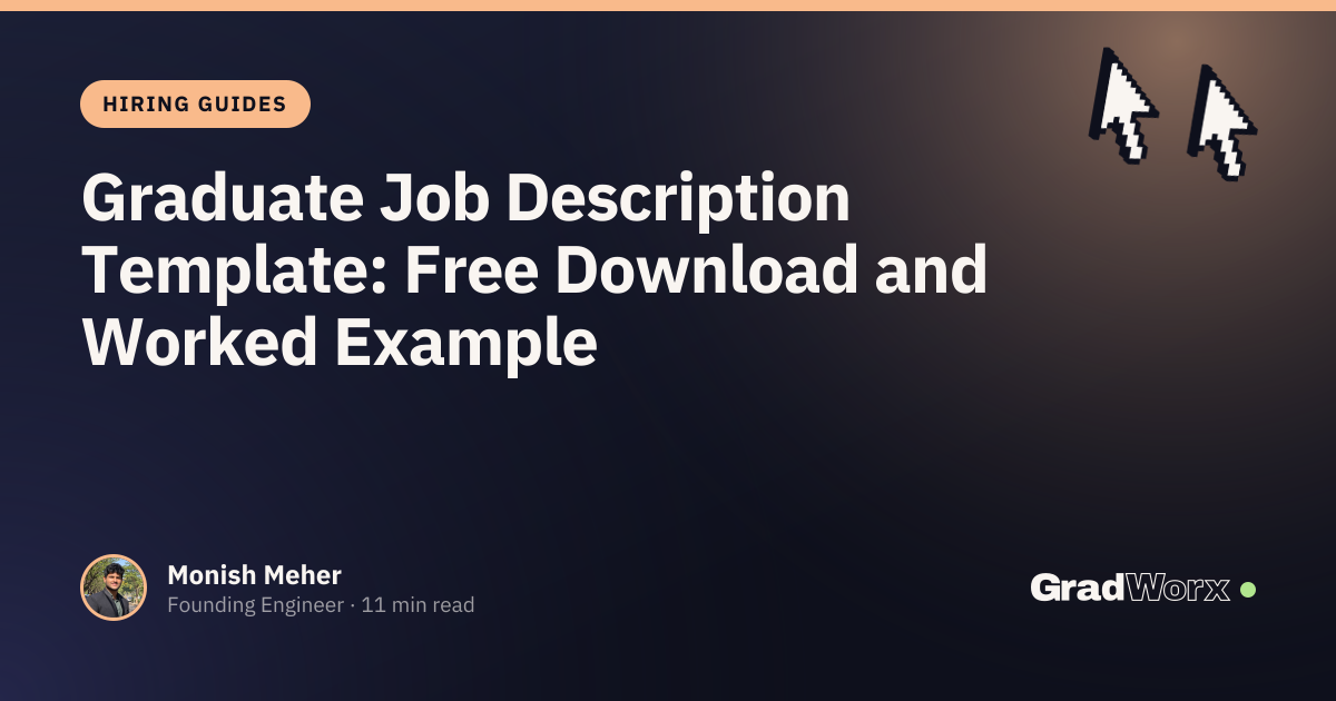 Graduate Job Description Template: Free Download and Worked Example