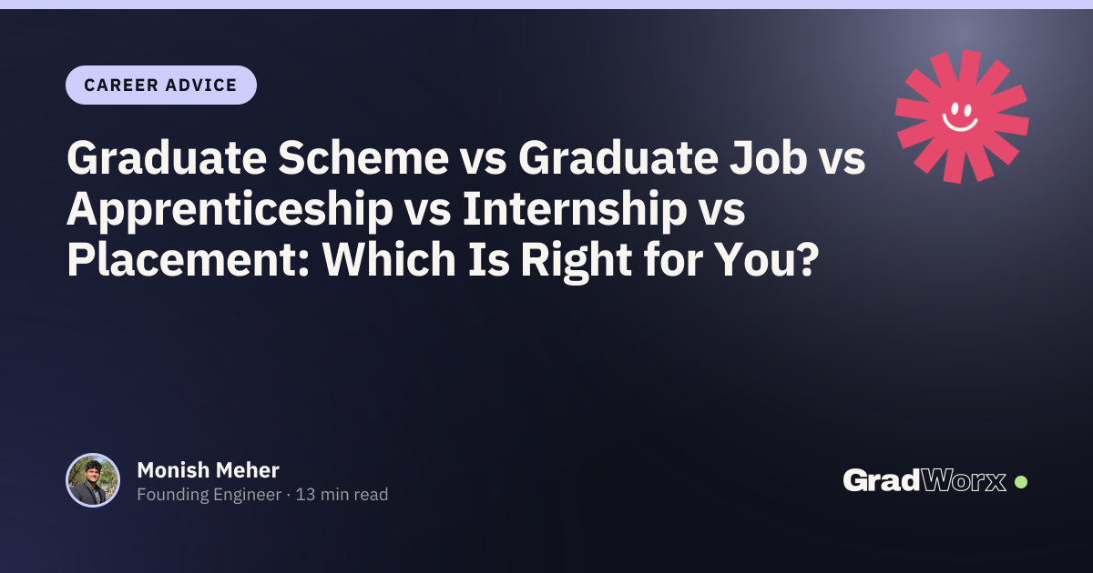 Graduate Scheme vs Graduate Job vs Apprenticeship vs Internship vs Placement: Which Is Right for You?